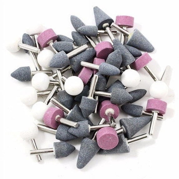 Wideskall 50 Pieces 1/4" inch Assorted Abrasive Mounted Grinding Stone Wheel Bits
