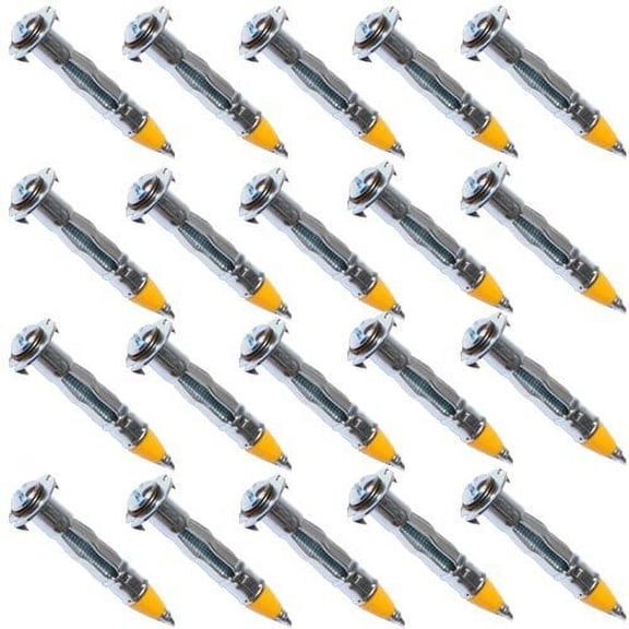 Wideskall #6 - 1.5" inch Heavy Duty Zinc Plated Steel Hollow Drive Wall Anchors for 1/8" inch drywall board Pack of 20