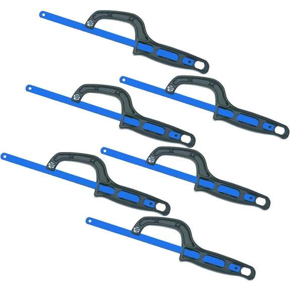 Wideskall 6-Pack 12" inch Light Duty All Purpose Utility Handhold Close Quarter Mini Hacksaw with Blade