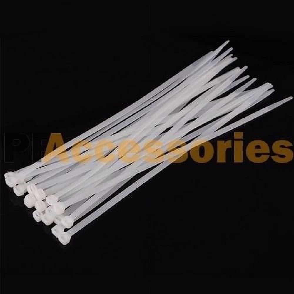 Zip 8 Inch Wideskall, Cable Zip Tie, 8 inch, 50 lbs, White, Pack of 100 - Walmart.com