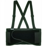 Wideskall Economy Elastic Back Brace Lumbar Support Belt Adjustable Straps - Black Small/Medium 28"-36" Waist