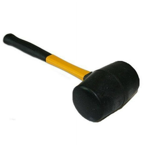 Wideskall Fiberglass Grip Handle 24 oz Rubber Mallet Hammer