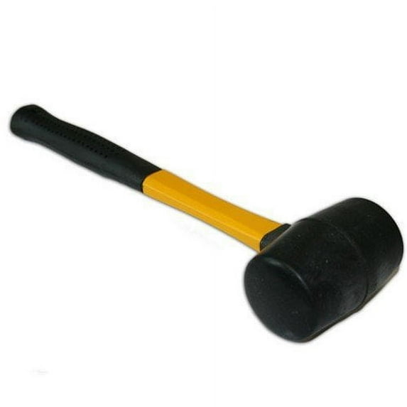 Wideskall Fiberglass Grip Handle 8 oz Rubber Mallet Hammer