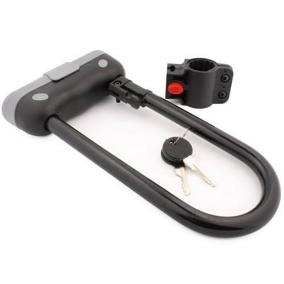 Wideskall Heavy Duty 14mm U Bar Bike Lock Anti-theft Bicycle U Lock with Mount Bracket & 2 Keys