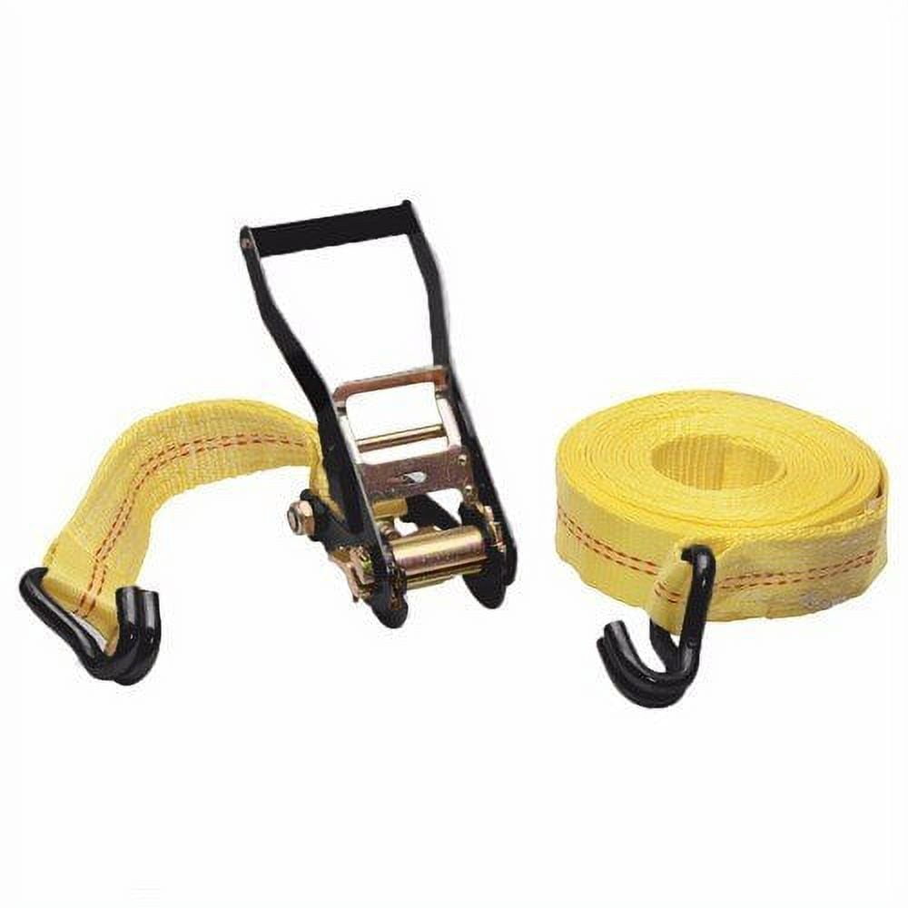 Wideskall Heavy Duty Ratchet Tie Down Cargo Straps - 27' x 2" 10,000 Lbs Capacity with Double J-Hooks