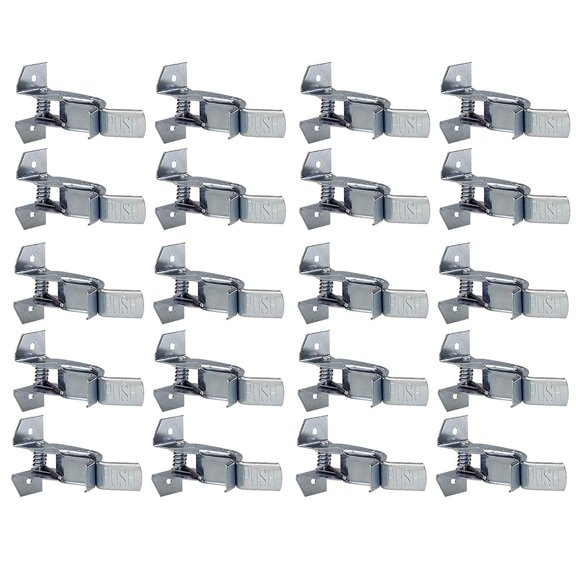Wideskall Heavy Duty Spring Grip Clamp Tool Hanger Hardware Hooks, Metal, 20 Pack