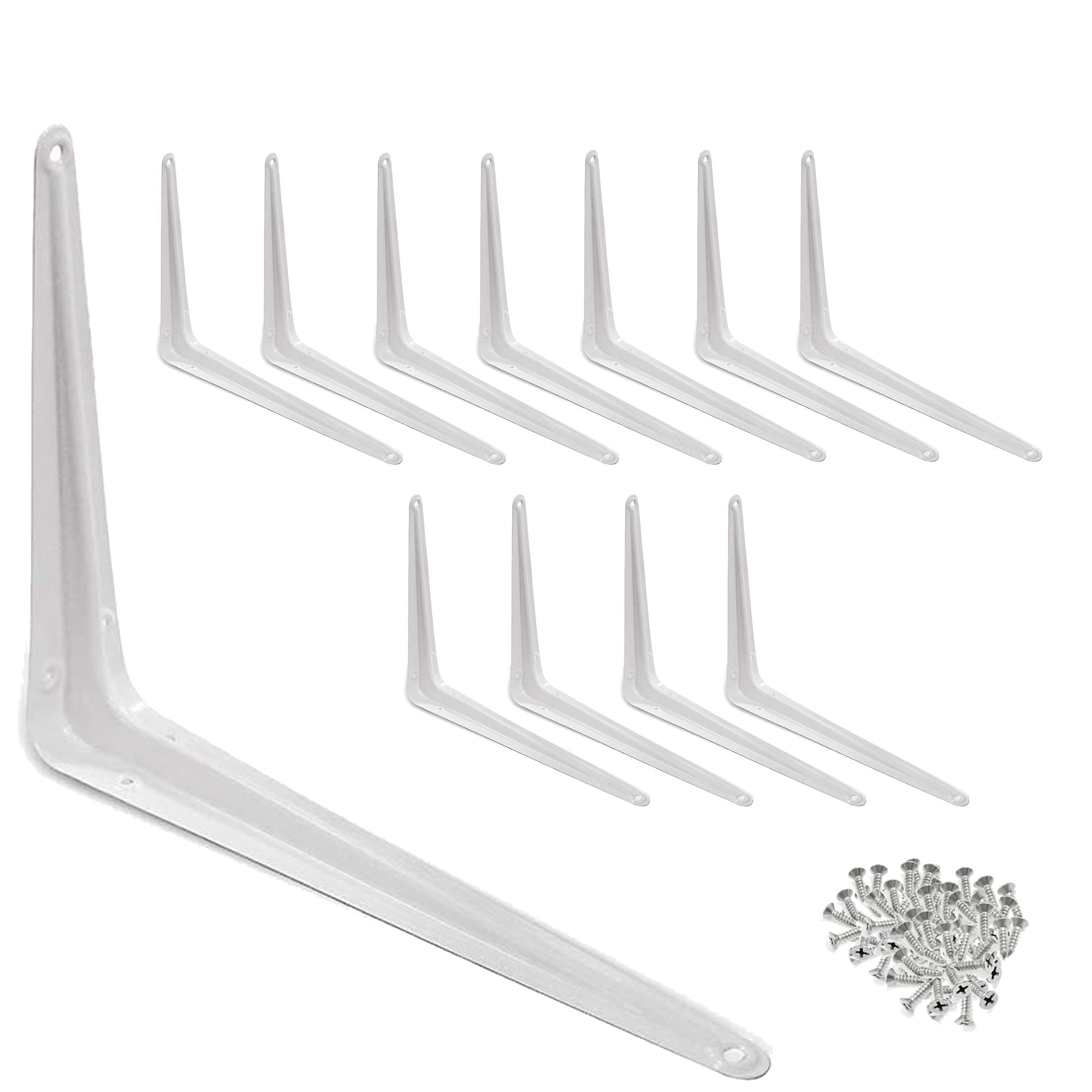 Wideskall Metal 10" x 12" inch Wall Corner Angle Shelving Shelf