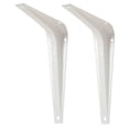 thumbnail image 1 of Wideskall Metal 3" x 4" inch Wall Corner Angle Shelving Shelf Brackets, White, Pack of 2, 1 of 3
