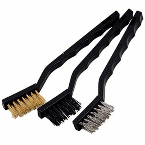 Wideskall Nylon, Brass and Stainless Steel Mini Wire Brush Set for