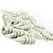 Wideskall Nylon Self Drilling Drywall Anchors Large for #8 - #10 Fastener Screws, Pack of 120
