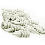 Wideskall Nylon Self Drilling Drywall Anchors Large for #8 - #10 Fastener Screws, Pack of 120