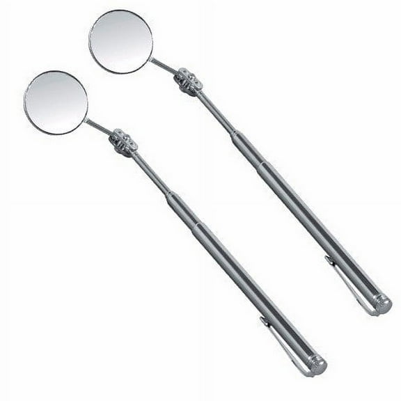 Wideskall Retractable Telescopic Inspection Flexible Mirror Round Pocket Clip Pack of 2