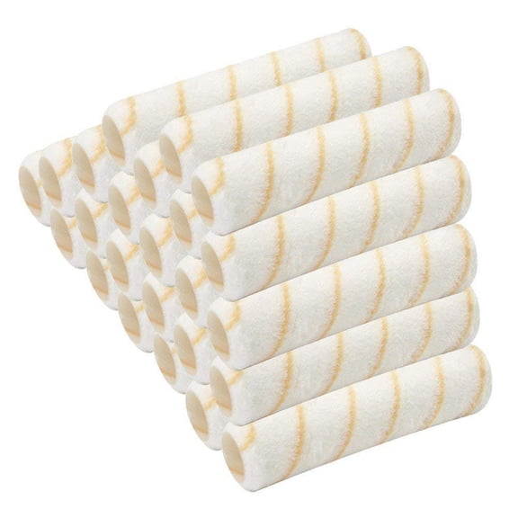Wideskall Reuseable Paint Roller Cover 9" x 3/8" inch Nap Washable PVC Plastic Core Pack of 24