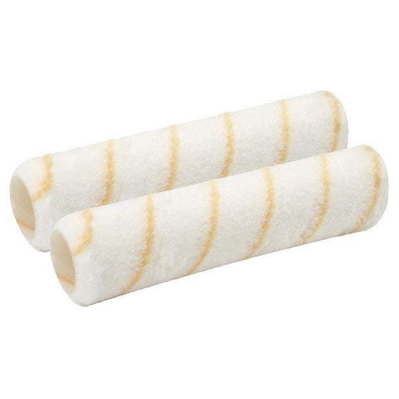 Wideskall Reuseable Paint Roller Cover 9" x 3/8" inch Nap Washable PVC Plastic Core Pack of 2