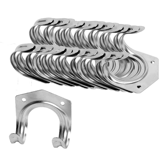 Wideskall Universal Galvanized Metal Utility Storage Hooks for Garden Tools Pack of 15