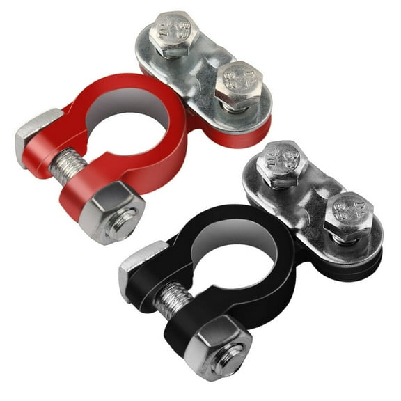 Wideskall Universal Positive & Negative Battery Cable Terminals Clamps Set