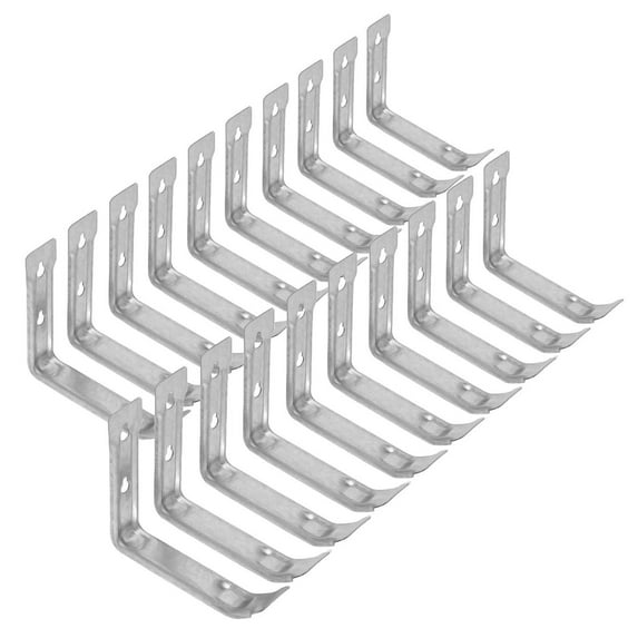 Wideskall Zinc Plated Steel Hanging Utility Brackets Pack of 20