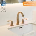 thumbnail image 1 of Sunrinx 8 Inch Widespread Bathroom Faucet Brushed Gold 3-Hole Dual Handle Swivel High Arc Drain, 1 of 12