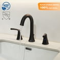thumbnail image 1 of Sunrinx 8 Inch Widespread Bathroom Faucet Matte Black 3 Hole Dual Handle Swivel High Arc Drain, 1 of 12