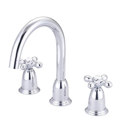 Widespread Bathroom Sink Faucet - Metal Cross Handles