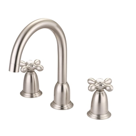 Widespread Bathroom Sink Faucet - Metal Cross Handles