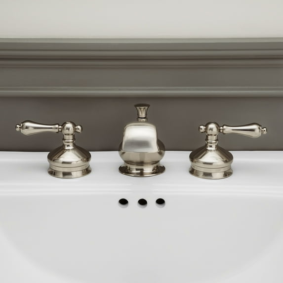 Widespread Bathroom Sink Faucet - Metal Lever Handles