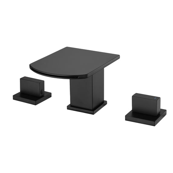 Widespread Bathroom Sink Faucet, Two Handles Waterfall Basin Faucet