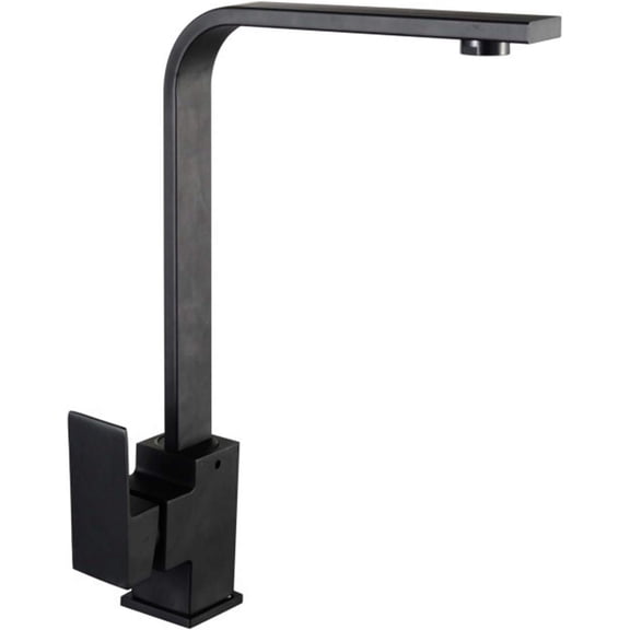 Widespread Copper Alloy Matte Black Kitchen Hot and Cold Water Mixer Tap, Single Hole Single Handle Faucet for Kitchen Sink, Vegetable Bowl Sink Rotatable Faucet
