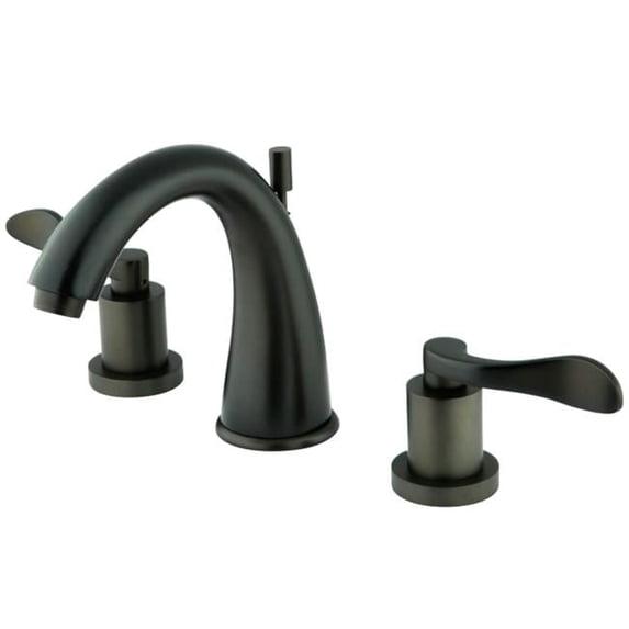 Widespread Lavatory Faucet & Metal Lever Handle Oil Rubbed Bronze
