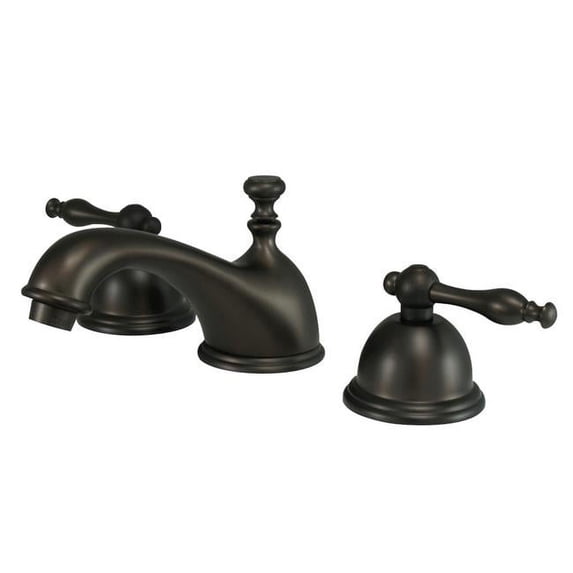 Widespread Lavatory Faucet & Metal Lever Handle Oil Rubbed Bronze