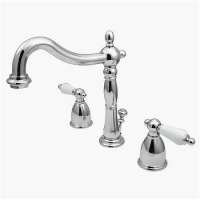 Heritage Glamour Polished Chrome 8-inch Widespread Bathroom Faucet