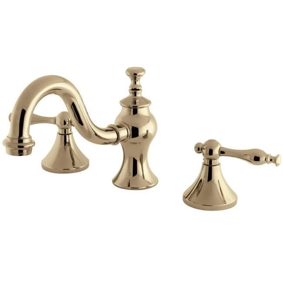 Widespread Lavatory Faucet with Brass Pop-Up, Polished Brass
