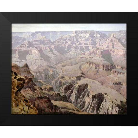 Widforss, Gunnar 24x20 Black Modern Framed Museum Art Print Titled - Yavapai Point