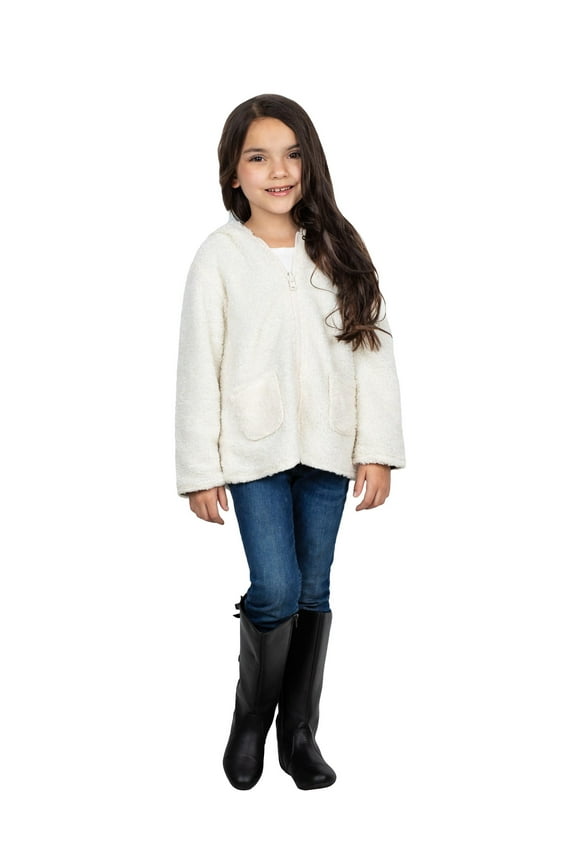 Little Girls Animal Reversible Jacket, Mini Berber Panda, Revers, Size: 2