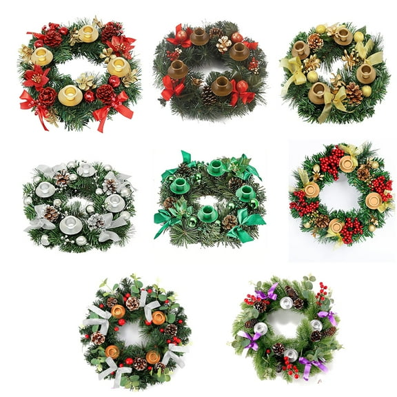Widget,Advent Candle Wreath 12-inch Advent Candle Pinecone Advent Centerpiece Ribbon Pinecone Advent Table Wreath No Centerpiece Table Wreath Centerpiece Decoration No Advent Wreath Silver
