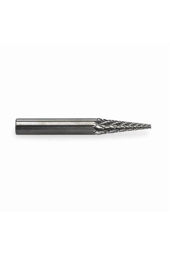 Carbide Bur,Pointed Cone,1/4",Double Cut M41491