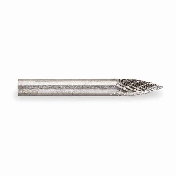 Widia Carbide Bur,Pointed Tree,1/4",Double Cut M41420