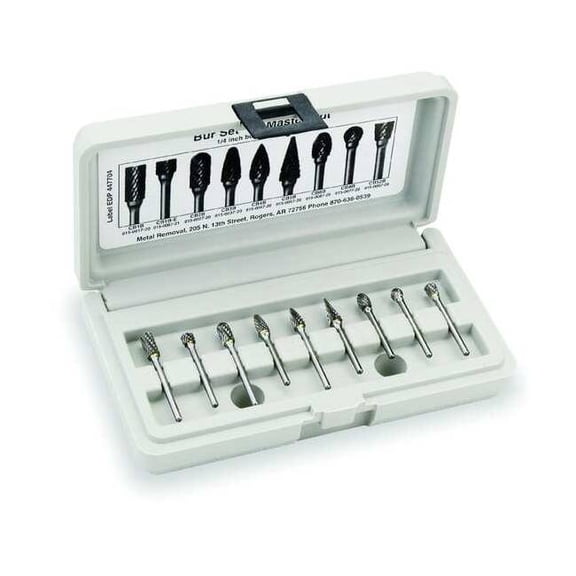 Widia Carbide Bur Set,9 PC M40588