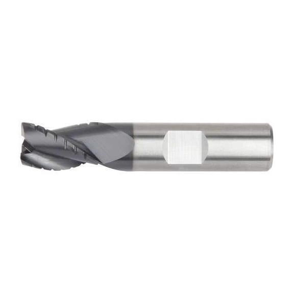 Widia Roughing End Mill, 0.5 in, Carbide 4Q0313015BW