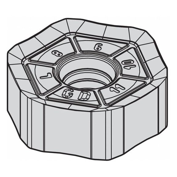 Widia Milling Insert,Hexagon HNPJ535ANSNGD