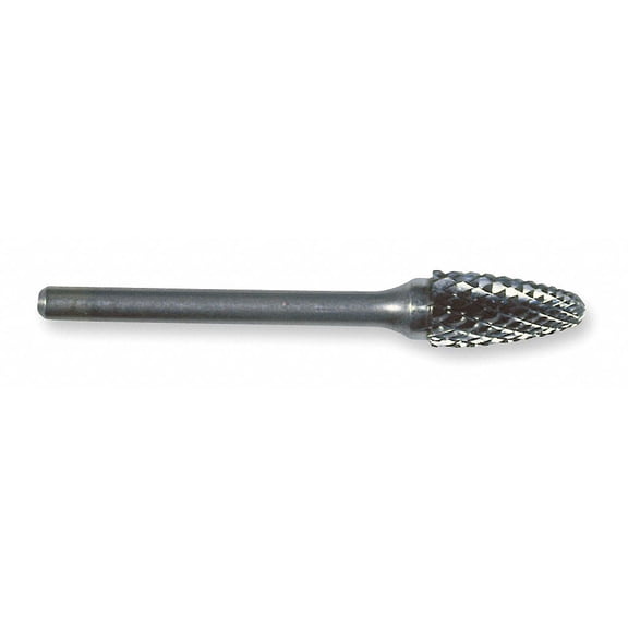 Widia Metal Removal Carbide Bur,Round Nose Tree,1/8",Dbl Ct