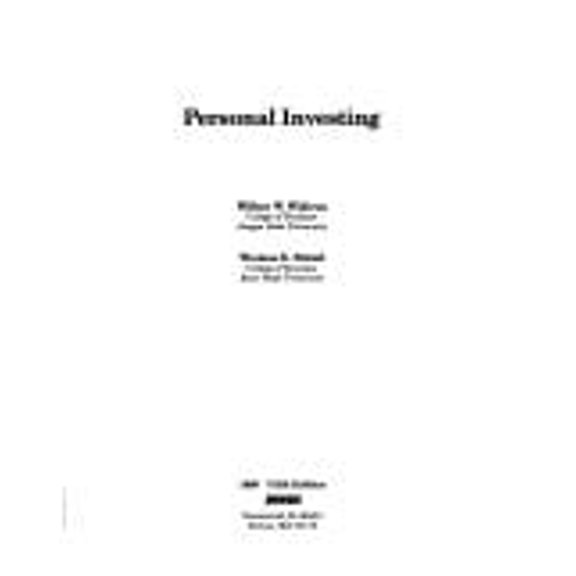 Pre-Owned Personal Investing (Paperback) 025606797X 9780256067972