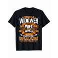 thumbnail image 1 of Widower, Grief To Wife, I'm A Husband To A Wife With Wings T-Shirt | Crew Neck, Short Sleeve, Casual Style, Four Seasons, Digital Heat Transfer, Washable, 1 of 6
