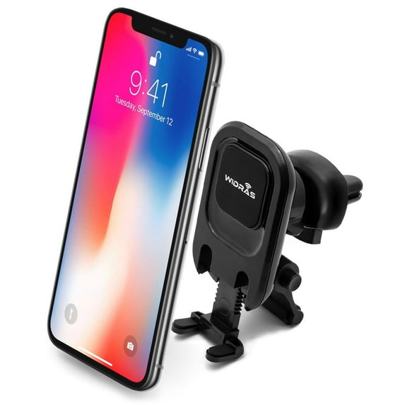 Widras Magnetic Air Vent Car Mount 2nd Generation Cell Phone Holder for Smartphone Universal Cradle w/ Holding Feet iPhone X 8 7 6 6s Plus /Samsung Galaxy S7 Edge/ S6 Edge / Note / Nexus/ GPS
