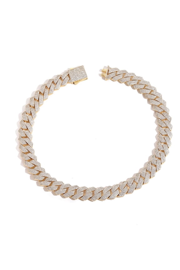 Width 19mm Extra Shiny Hip Hop Cuban Link Chain for Men, Big Iced Out Mens Cuban Link Chain, 16-24 Inch Solid Thick Miami Cuban Link Necklace, Gift Box Included