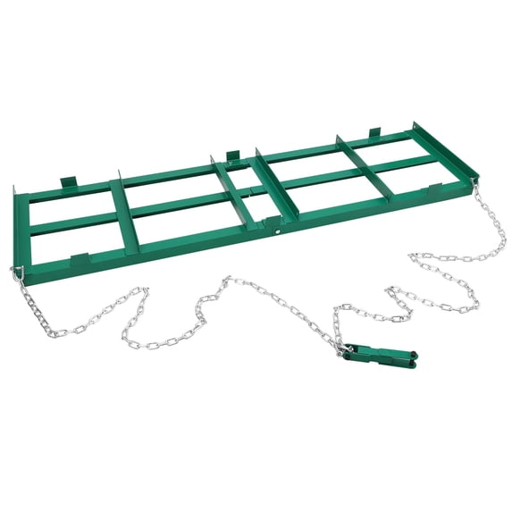 Width Driveway Drag, Drag Harrow for Driveway, Grader Landscape Power Rake for ATV, UTV, Tractor, Mower - Tow Behind Yard Lawn Leveling Tool with Heavy-Duty Chain