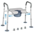 thumbnail image 1 of Width & Height Adjustable Raised Toilet Seat with Handles for Elderly, Toilet Seat Risers for Seniors, Toilet Riser with Handles, Elevated Toilet Seat with Handles (with Bucket), 1 of 7