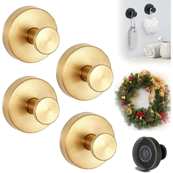 Suction Cup Hooks for Shower,2.4in Stainless Steel No Drill Removable Inside Shower Towel Hooks for Bathroom Window Glass for Hanging More Surfaces