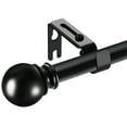 thumbnail image 1 of Widyana Black Curtain Rods for Kitchen/Windows 30 to 72 inches with Adjustable Brackets, 5/8" Diameter, 1 of 7
