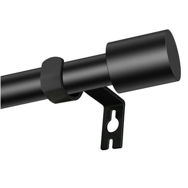 Widyana Black Curtain Rods for Windows 5/8" Diameter 30 to 84 inches with Adjustable Brackets